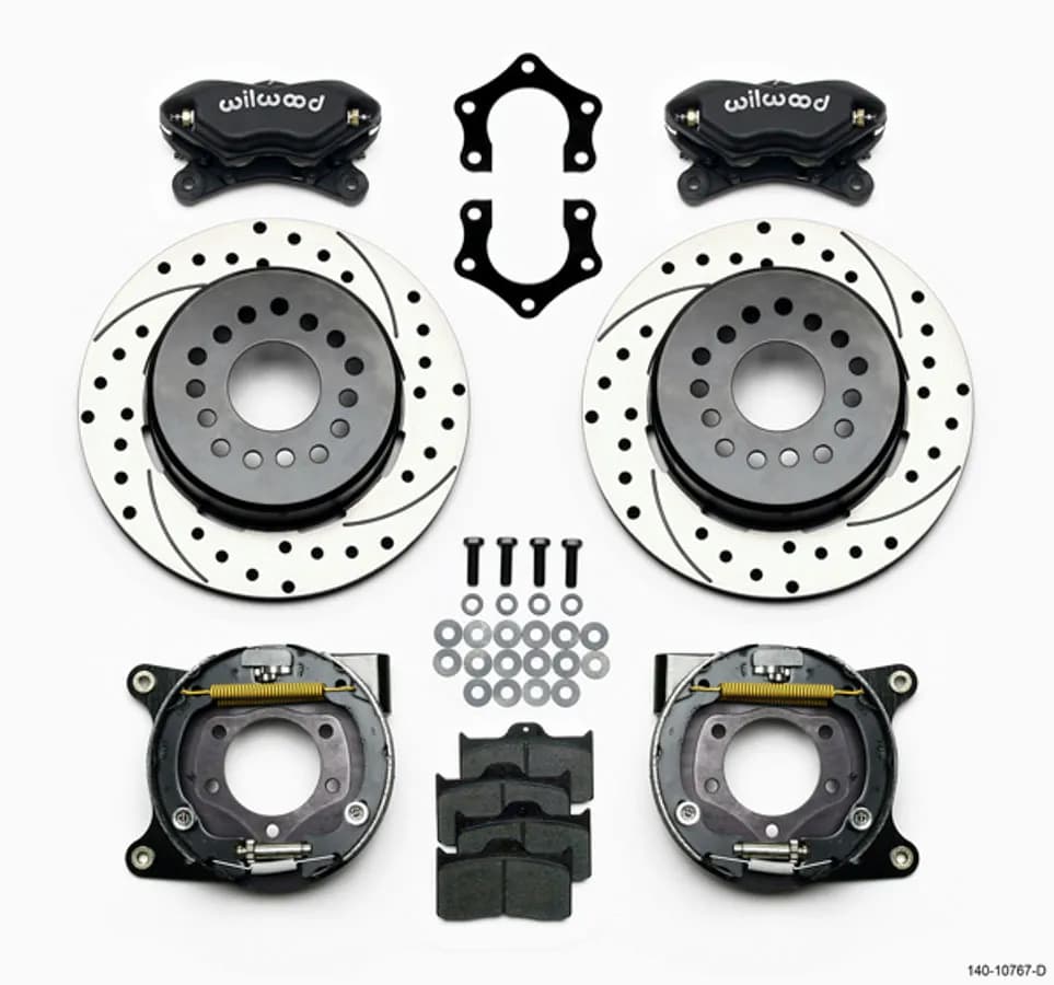 Wilwood FDLI PS Park Brake Kit Drilled MoparDana 2.50in Off wSnap Ring Brng