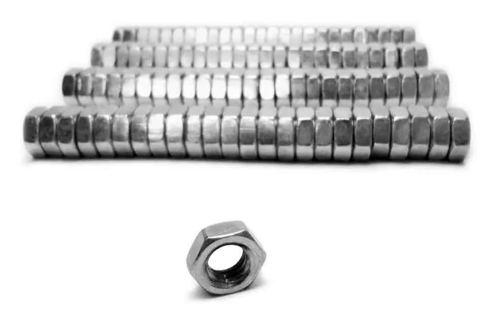 Nuts Bulk Jam 5/16-24 LH 100 Pack Grade 2 Plated Zinc Silver