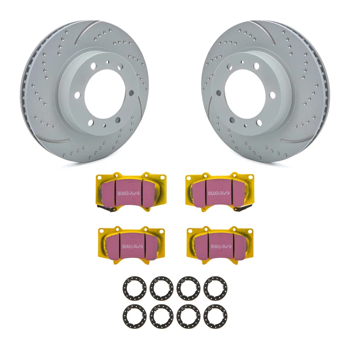 S5 Kits Yellowstuff And GD Rotors; Front; FMSI Pad No. D976; Vented; 6 Bolt Holes; 319mm Dia.; 67.5mm Height; 28mm Thick; 108mm Center Hole Dia.;