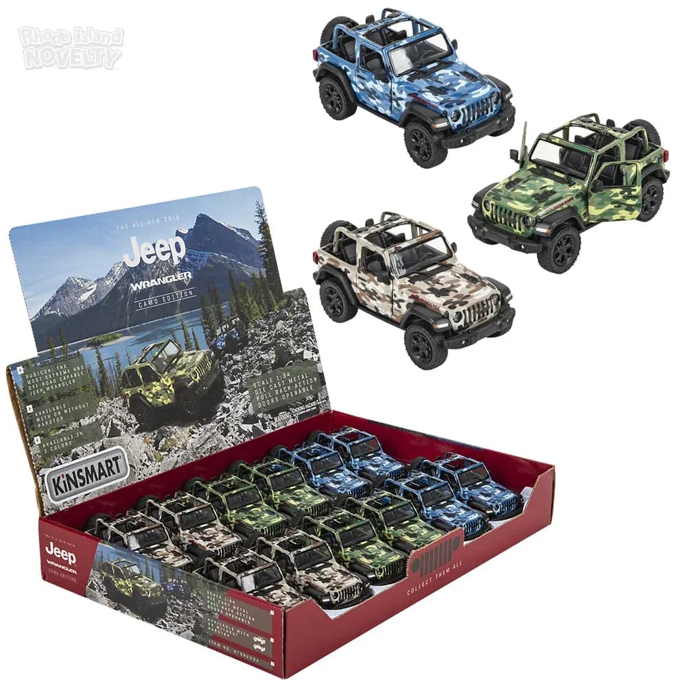 5\" Diecast 2018 Jeep Wrangler Camo Open Top