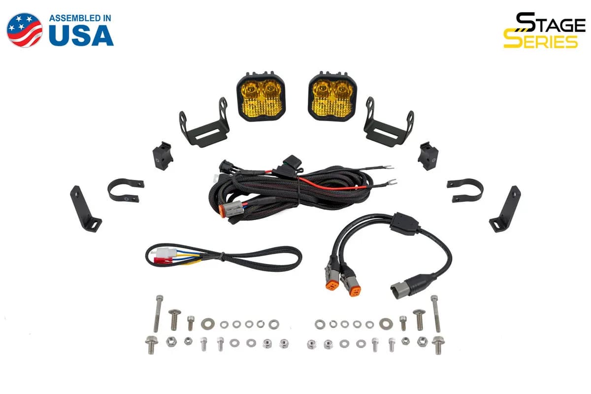 Diode Dynamics - SS3 LED Bumper 1.25 Inch Roll Bar Kit, Pro Yellow SAE Fog (pair)