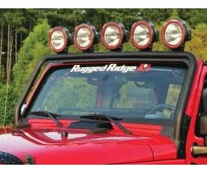 Rugged Ridge Windshield Light Bar Mount - JK