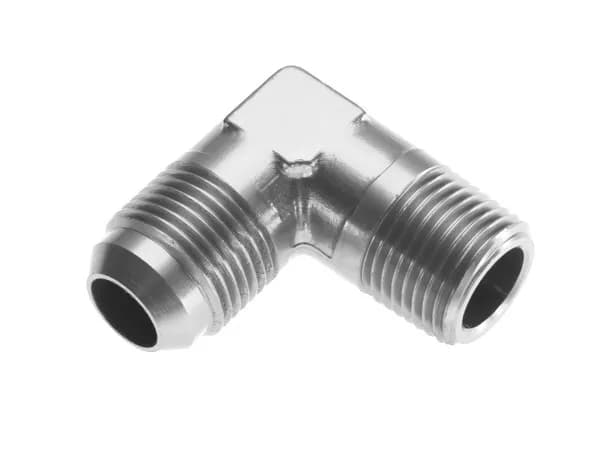 04 90 Degree Male Adapter to 02 (1/8) Npt Male Clear