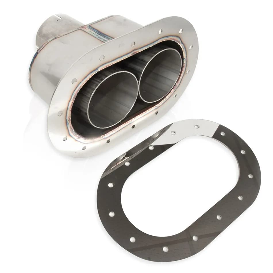 Stainless Works Oval Through-Body Exhaust Tip - 2.5" Inlet