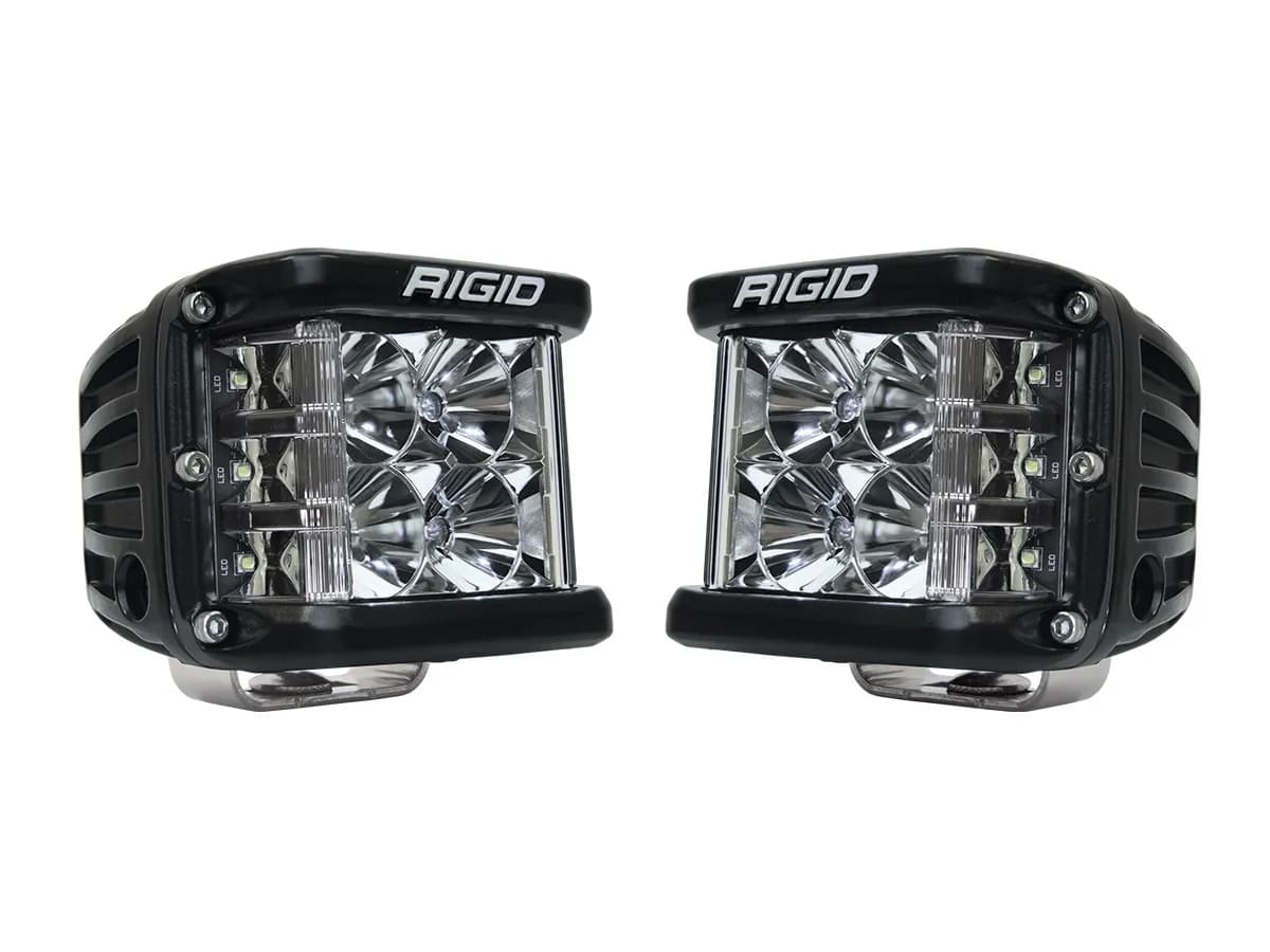 RIGID D-SS PRO Side Shooter, Flood Optic, Surface Mount, Black Housing, Pair