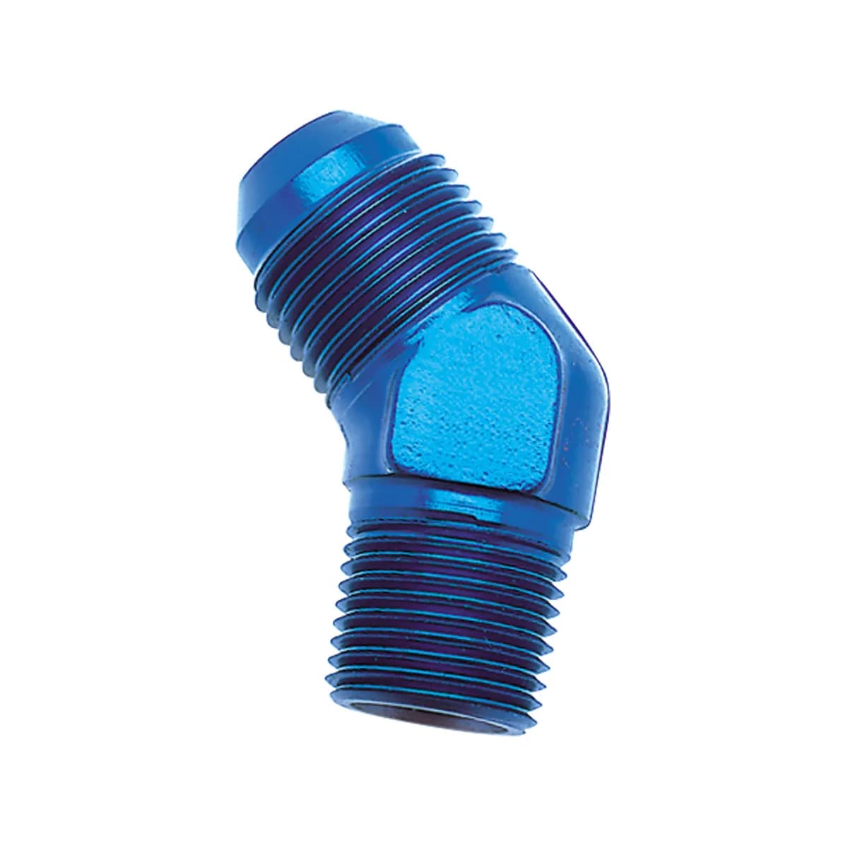 -8anx3/8nptf Blk 45 fl to Pipe Elb