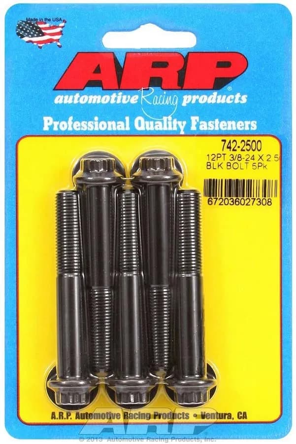 3/824 x 2.500 12pt Black Oxide Bolts