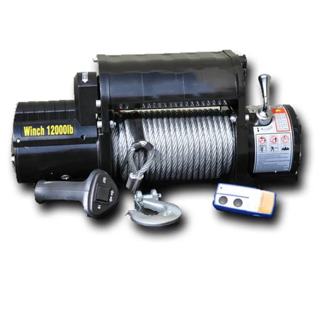DV8 Offroad Winch w/ Steel Cable and Wireless Remote 12,000lbs