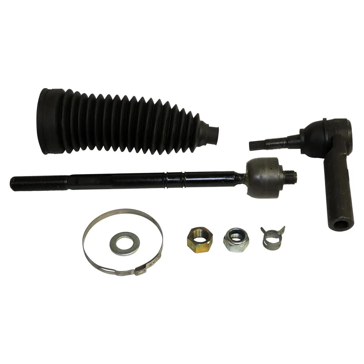 Black Tie Rod End Kit Left Tie Rod End Kit;includes 1 Inner And 1 Outer Tie Rod End, Jam Nut, Bellows Boot, Clamps, And Tie Rod End Nut