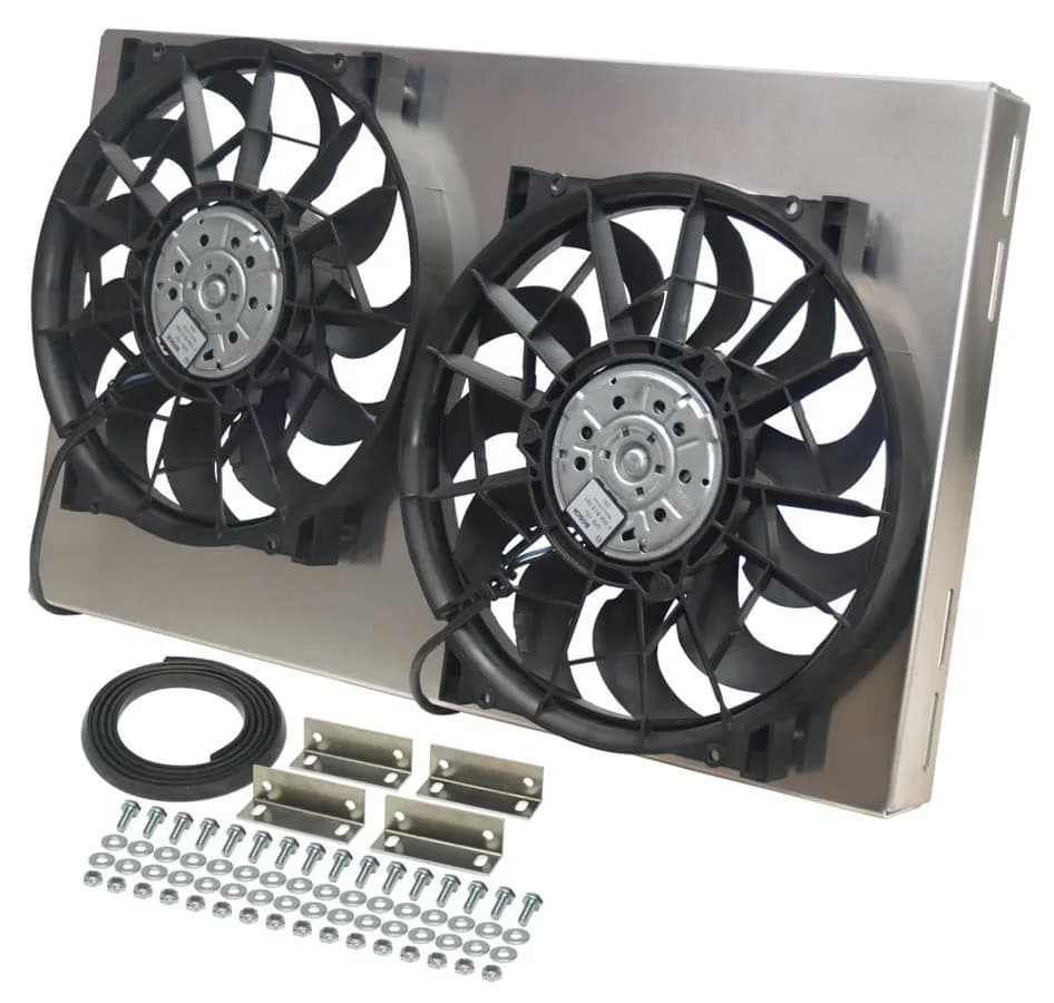Derale 16825 Powerpack - High Output Dual 12 Electric RAD Fan/Aluminum Shroud Kit