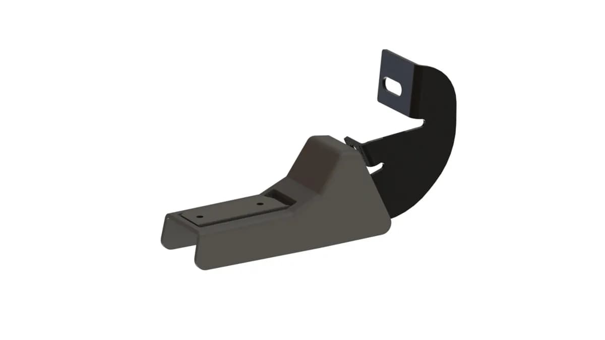 T3 Running Board Mounting Bracket; Steel; Black Powder Coat Finish;