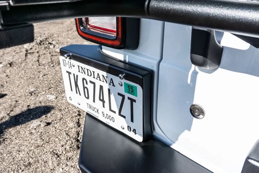 JL Destroyer Rear License Plate Relocation Kit (Black Powder Coated)