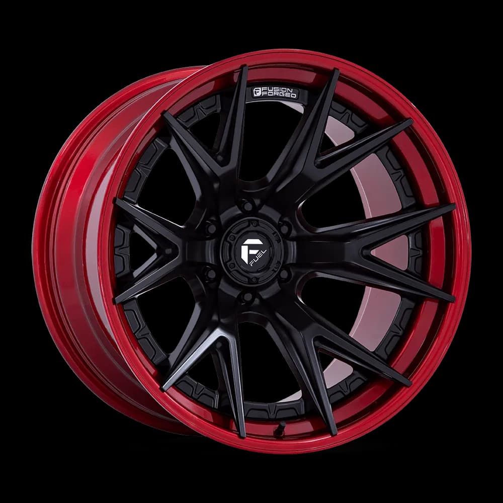 Fuel Wheels | Catalyst | Matte Black w/ Candy Red Lip