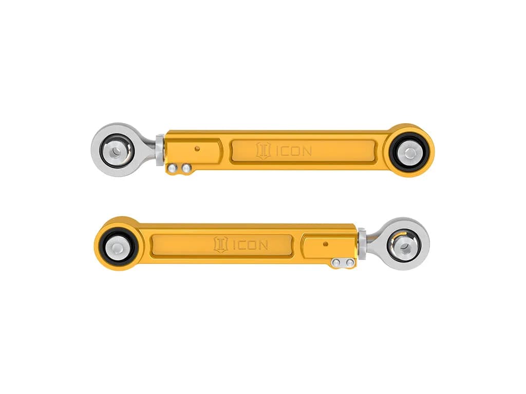 ICON 2022-2026 Toyota Tundra/2023-2025 Toyota Sequoia/2024-2026 Toyota Tacoma/Toyota Land Cruiser 250 Series/Lexus GX550/2025-2026 Toyota 4Runner, Rear, Billet Upper Link Kit, Gold Anodizing