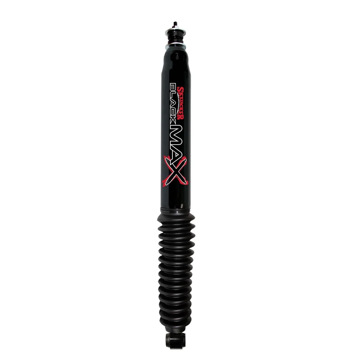Black MAX Shock Absorber w/Black Boot 28.75 Inch Extended 16.56 Inch Collapsed 70-76 Ford F-100 77-79 Ford F-250 77-79 Ford F-150 78-79 Ford Bronco 79 Ford F-350 87-95 Jeep Wrangler Skyjacker