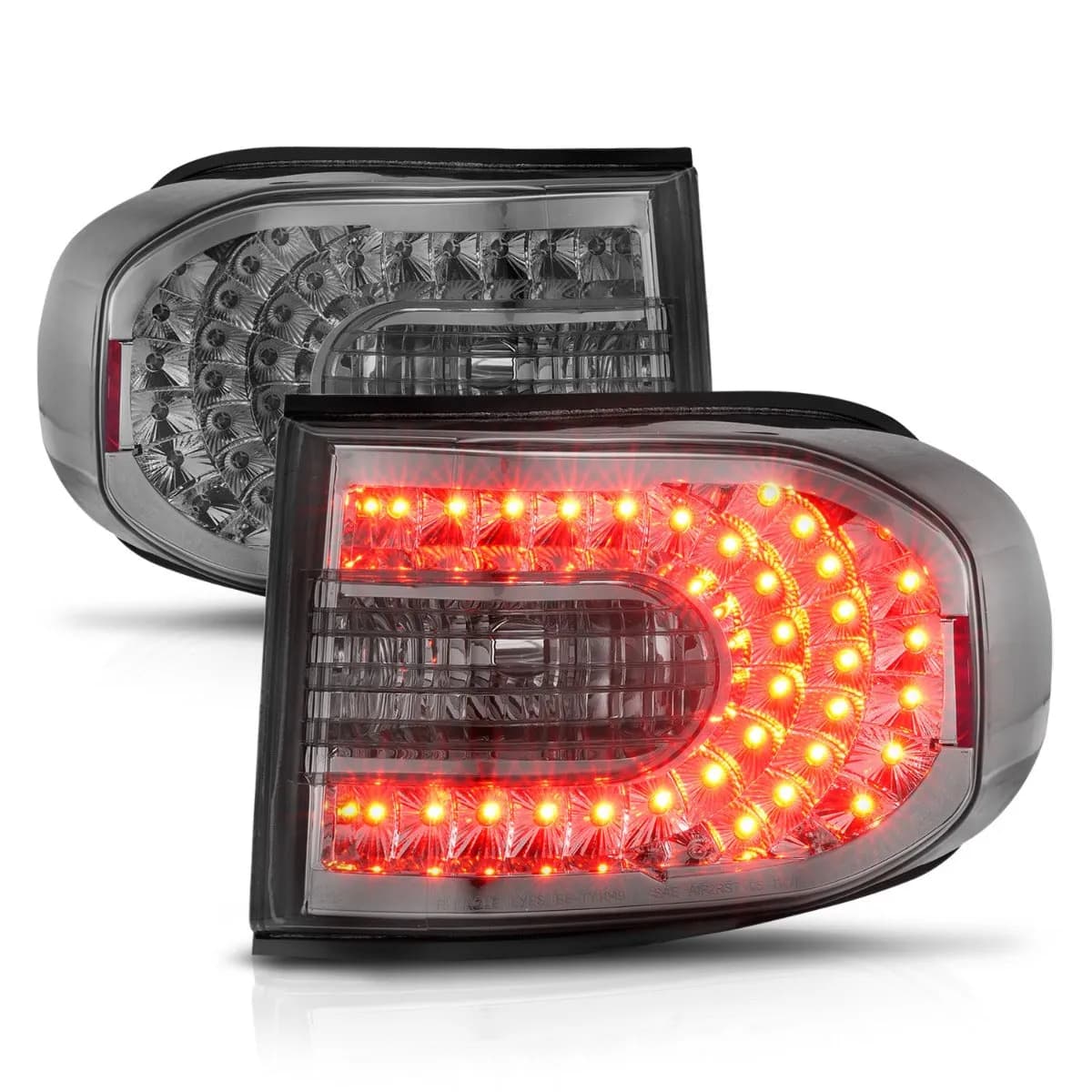 Toyota fj Cruiser 07-14 LED Tail Lights Chrome Smoke Lens