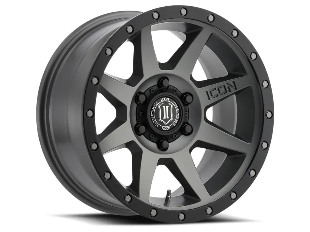 Icon Vehicle Dynamics Rebound Alloy Wheels, 17 x 8.5 6 x 5.5in, Titanium
