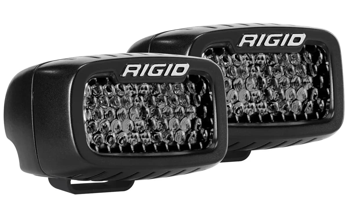 Rigid Industries 902513blk Sr-M Series Pro Midnight Edition, Spot Diffused, Surface Mount, Pair