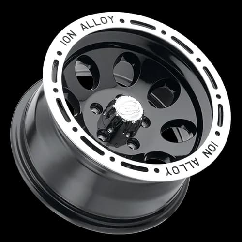 Cast Aluminum Wheels 174 16x10 Machined Lip Black 5 On 139.7 Bolt Pattern -38 Offset ION Wheels