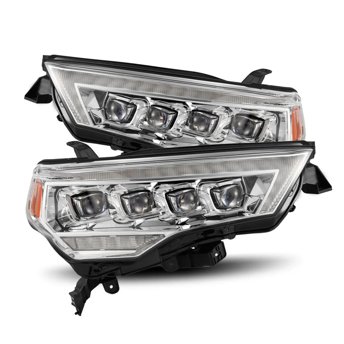 2014 2022 Toyota 4Runner LED Projector Headlights Chrome w Activation Light Sequential Signal switchback DRL