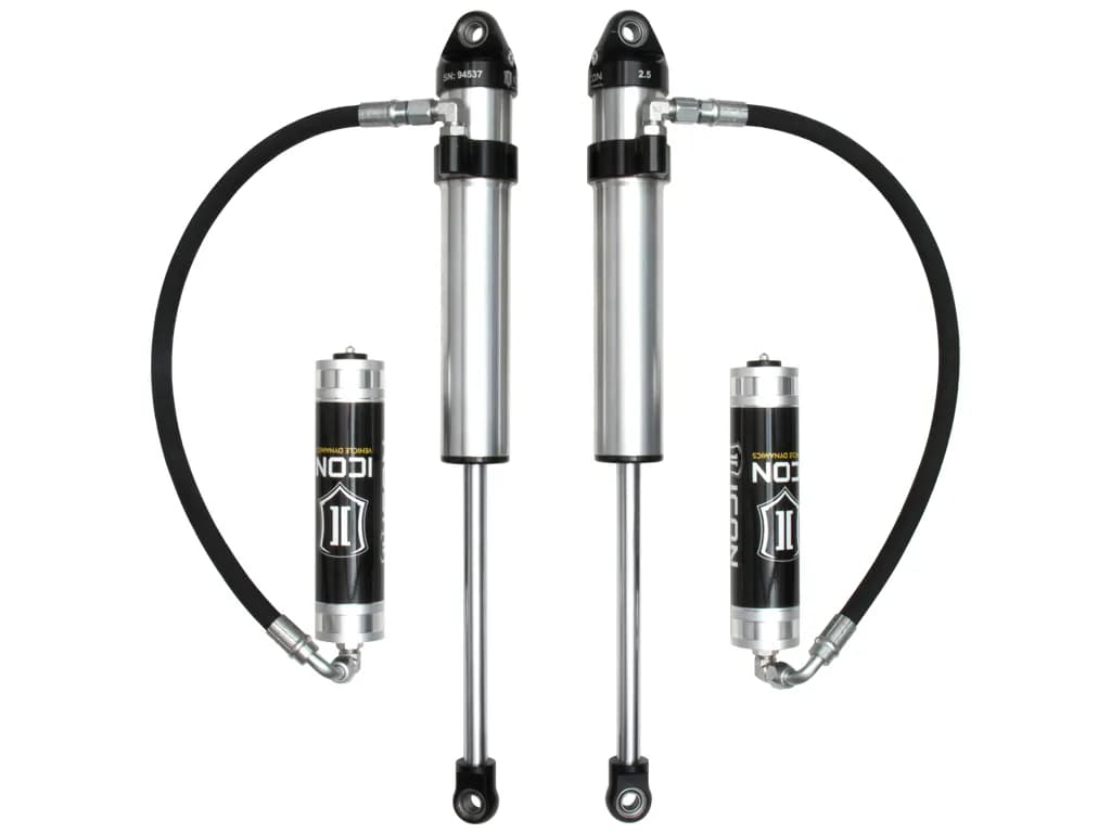 ICON 2020-2023 Jeep Gladiator/2018-2023 Jeep Wrangler JL, 2.5" Lift, Front, V.S. 2.5 Aluminum Series Shock Absorbers, Remote Reservoir, Pair