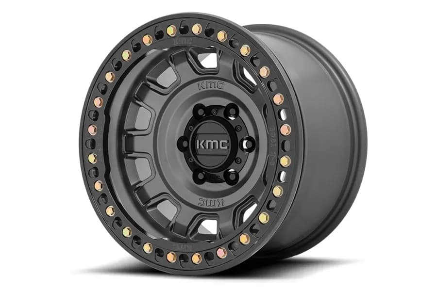 KMC Wheels KM236 Tank Series Beadlock Wheel 17x9 5x5 15mm Offset Anthracite - JT/JL/JK