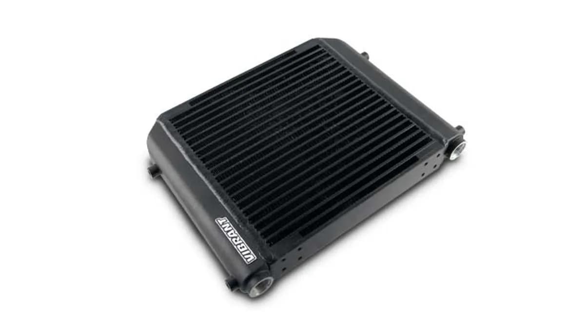 Oil Cooler Assembly; 12 in. H.; 12 in. W.; 2 in. Thick; Single Pass;