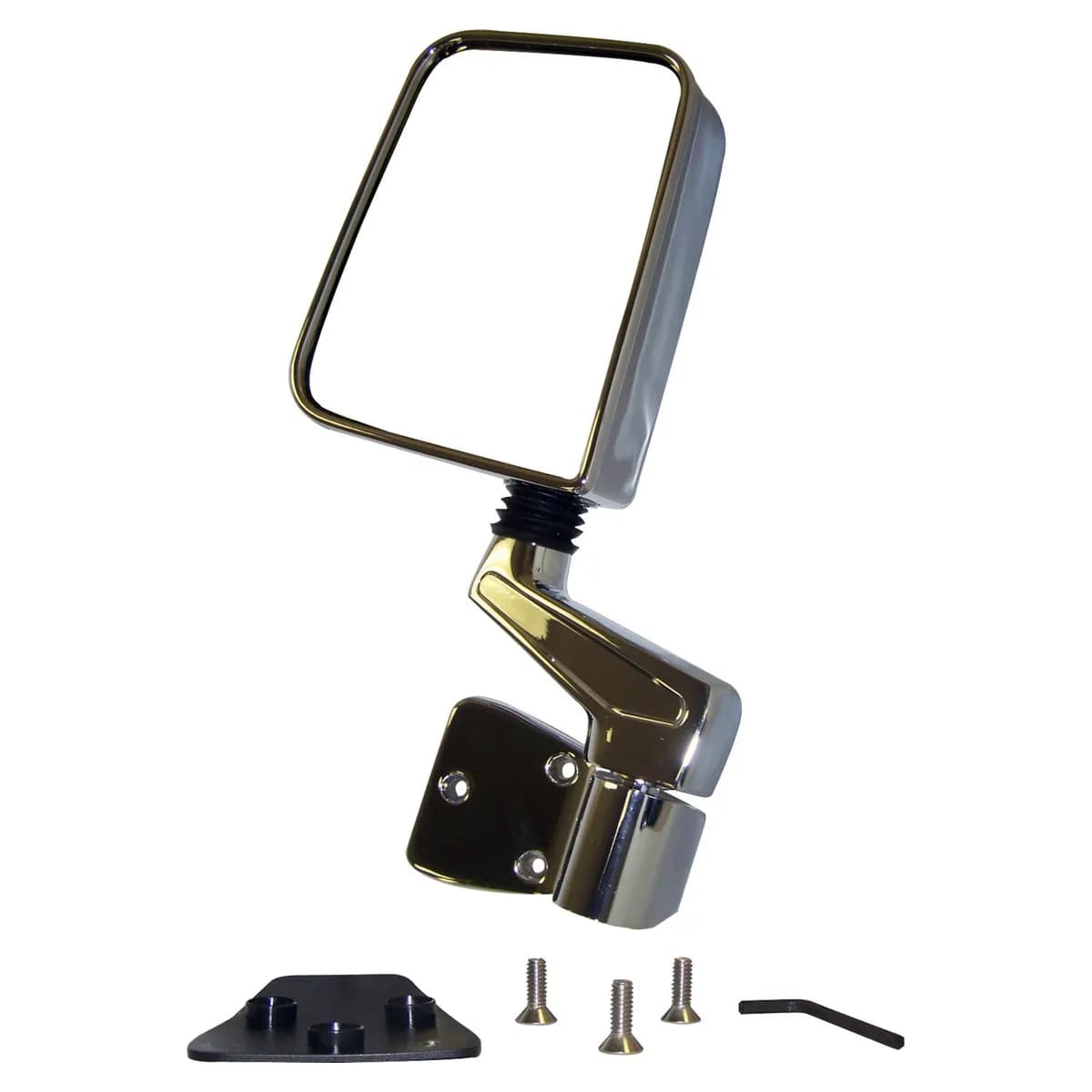 Crown Automotive Jeep Replacement 82201773C Left Manual Folding Mirror for 87-06 Jeep YJ, TJ Wrangler, 87/02 Style, Chrome