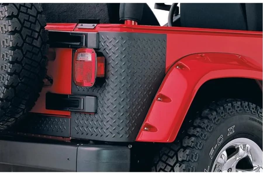 Bushwacker Trail Armor Rear Corner Guards, Pair - Diamond Black