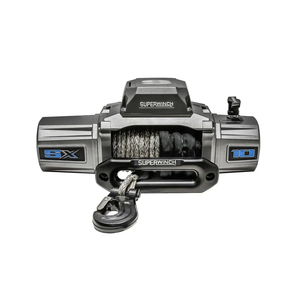 SX10SR 10000lb 12V DC Winch with Synthetic Rope Graphite - 1710201