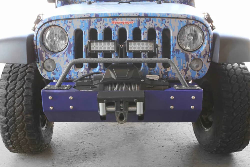 Steinjäger Bumpers Wrangler JK 2007-2018 Bumper Light Bar, Short Gray Hammertone