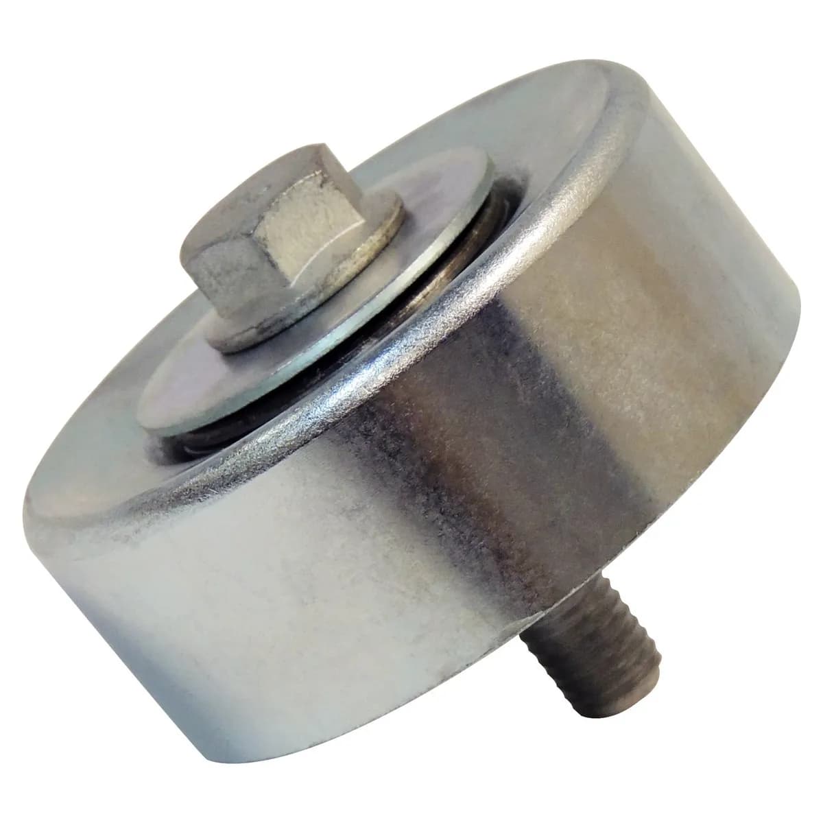 Drive Belt Idler Pulley; For Use w/ 2007-18 Jeep JK Wrangler/ 2008-12 KK Liberty/ 2007-09 Dodge Nitro; w/ 2.8L Diesel Engine; Smooth;