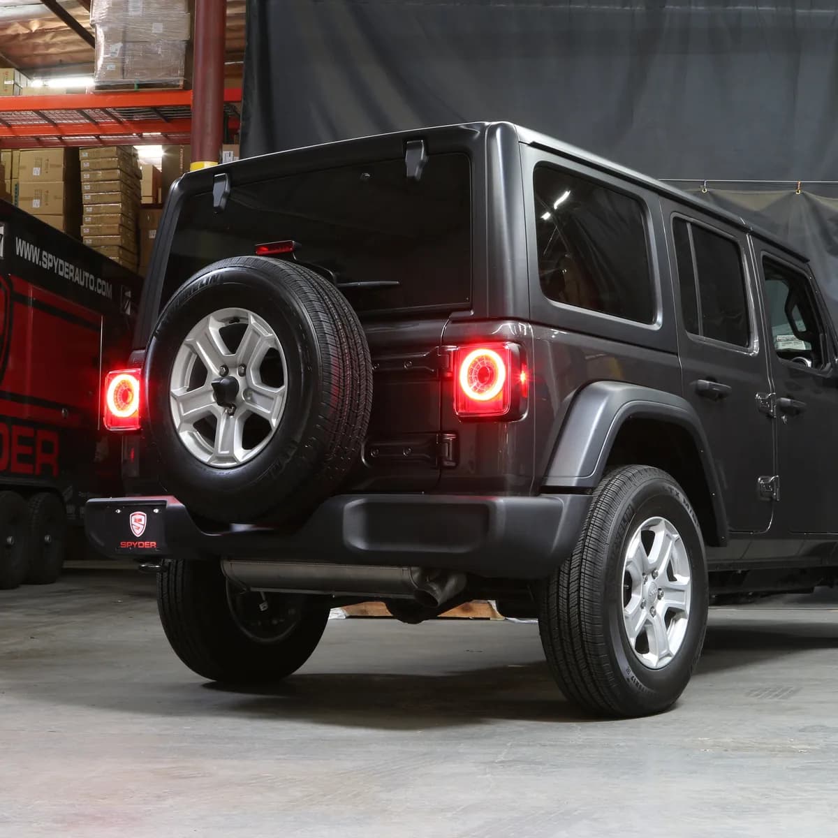 ( Spyder ) Jeep Wrangler 2019 - 2020 Full LED Tail Light - Sequential Turn Signal - Black