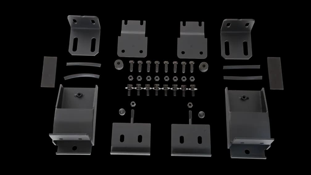 Roof Rack Mount Kit; 150 lbs. Capacity; Textured Powder Coat; Black;