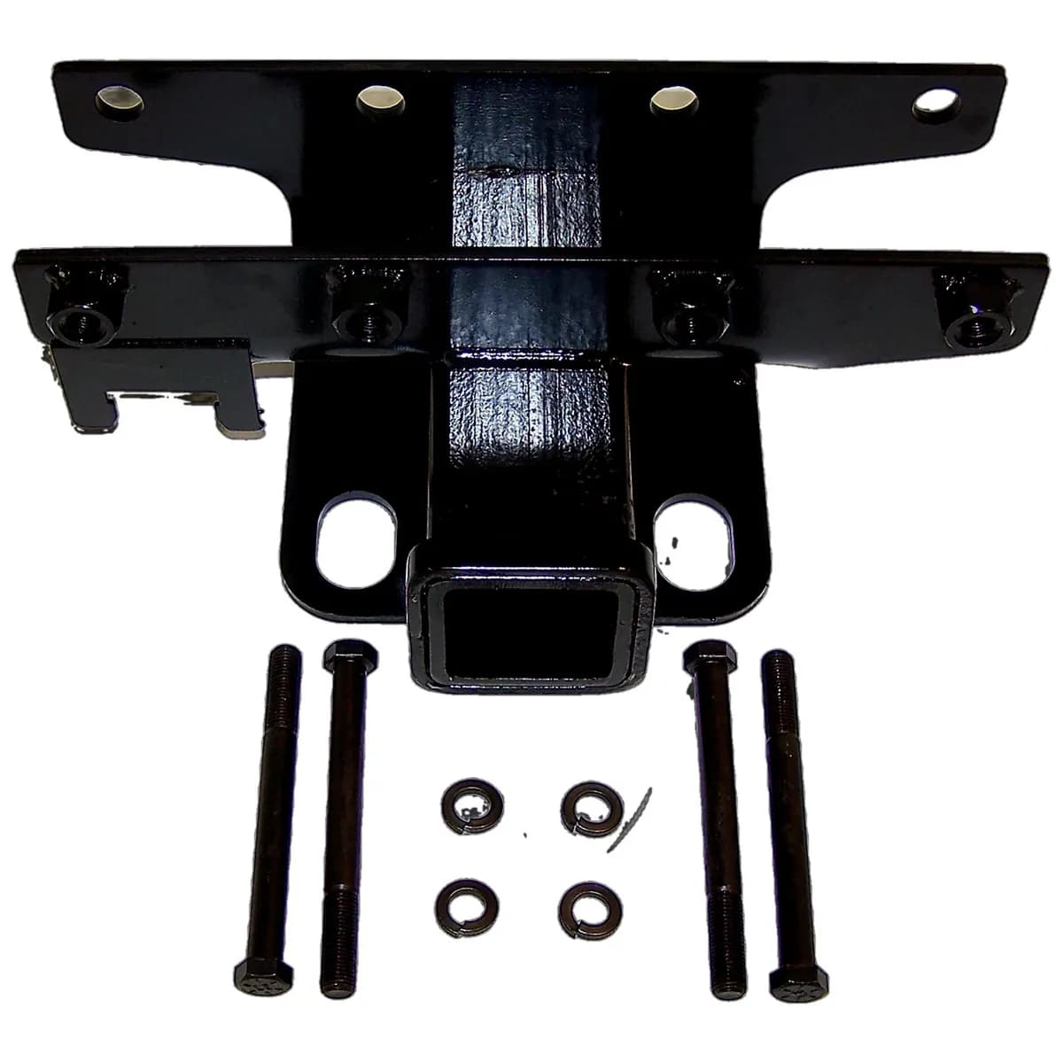 2007-2012 Wrangler JK 2in Receiver; 350 pound tongue weight; 3500 pound towing capacity; No drilling required; Includes Grade 8 Bolts and Washers