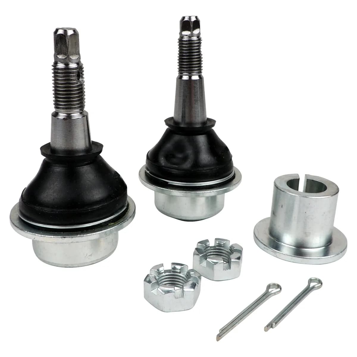 Ball Joint Kit; Front; Left or Right; Upper/Lower; Steel; Rubber; Incl. Hardware;