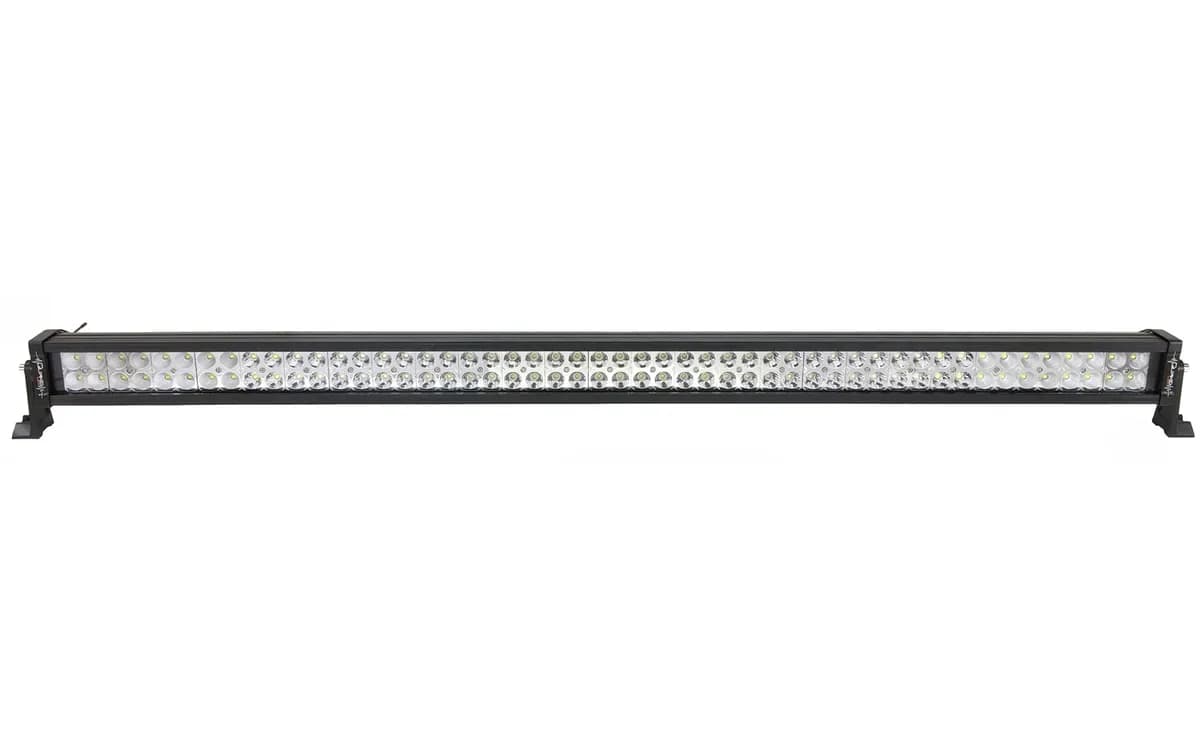 Quake LED - Qusn478 - 53 Inch LED Light Bar Dual Row 300 Watt Combo Supernova Strobe Series White/Amber Strobe