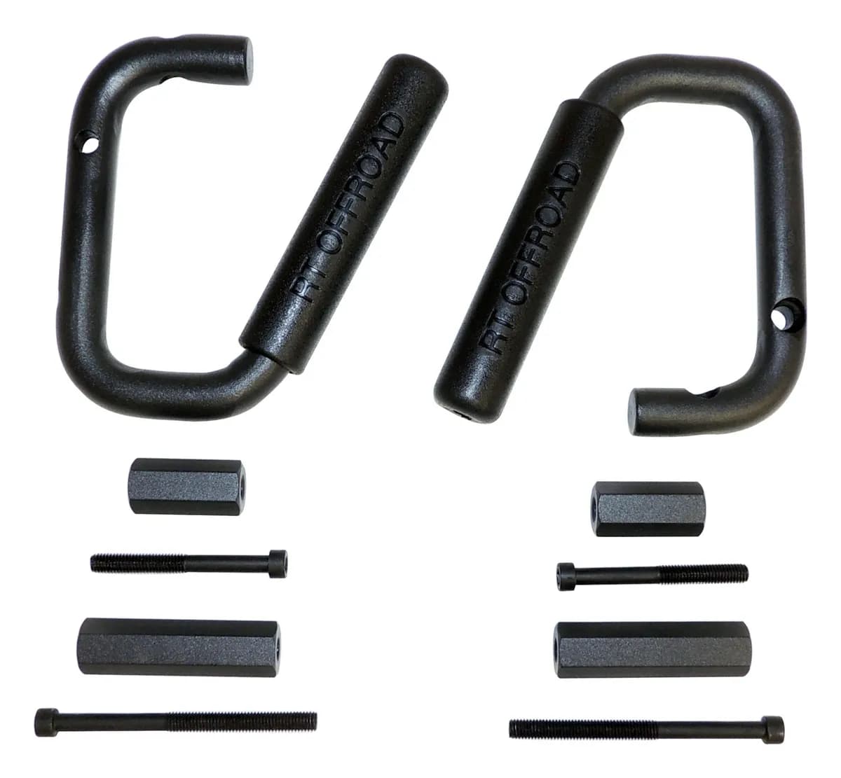 Black Powder Coated Steel Front Grab Handle Set For 20072018 Jeep JK Wrangler