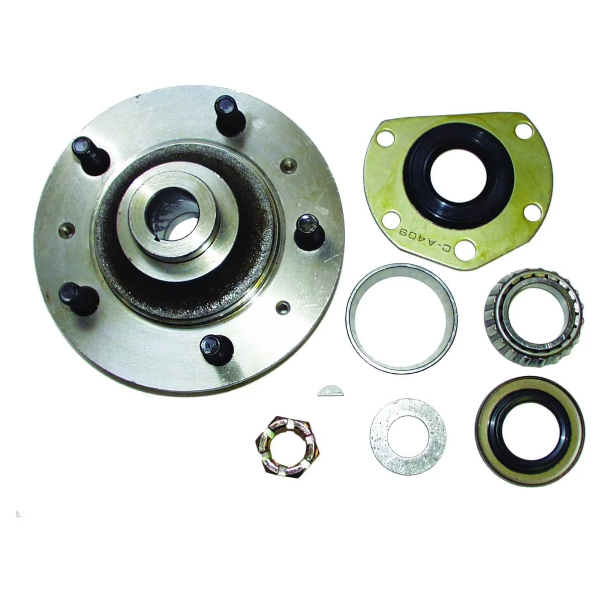 1976-1983 Cj-5 CJ w/ Amc 20 Rear Axle; Kit Includes: Hub Bearing Seals Nut Washer & Key 1976-1986 Cj-7 CJ w/ Amc 20 Rear Axle; Kit Includes: Hub Bearing Seals Nut Washer & Key 1981-1986 Cj-8 CJ w/ Amc 20 Rear Axle; Kit Includes: Hub Bearing se