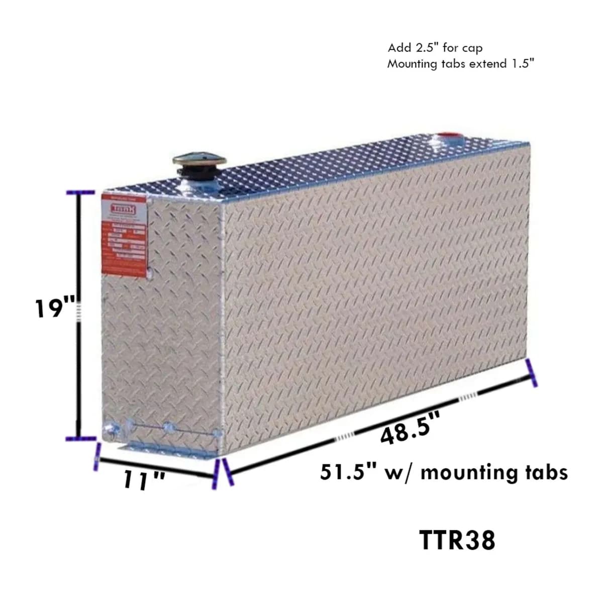 ATI 38 Gallon Aluminum Transfer Fuel Tank