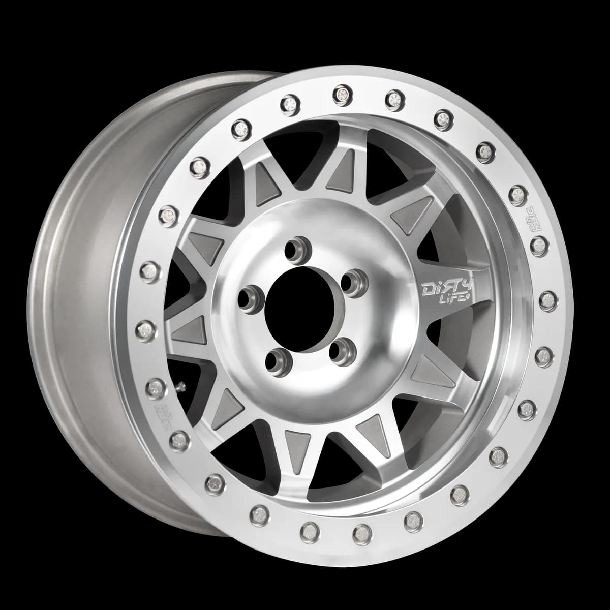 Dirty Life Roadkill Race Machined Beadlock 17x9 Bla-Nk -38mm 71.5mm