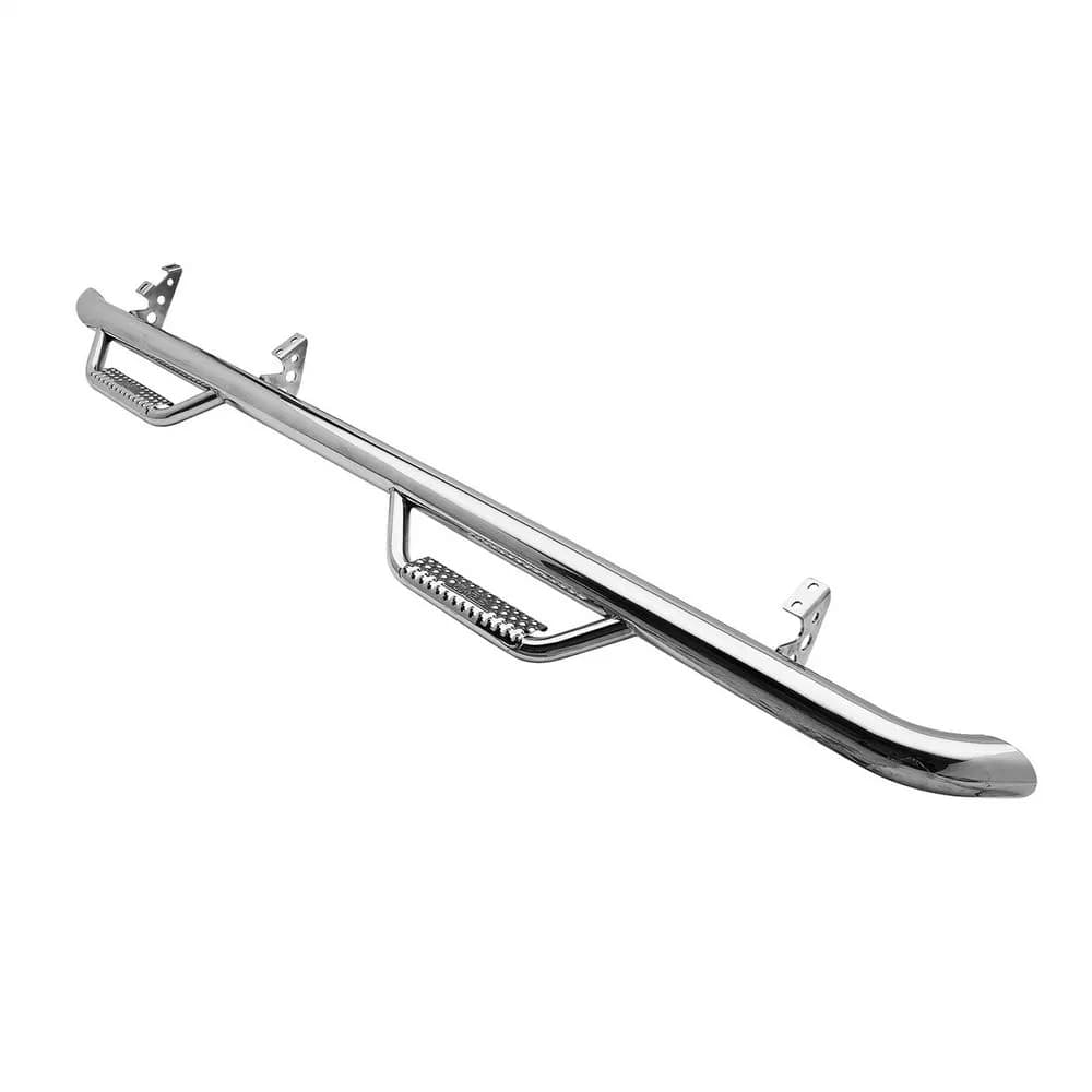0721 Tundra Crew Max 6.6ft Bed Wheel to Wheel Nerf Steps W/Cleated Steps; Stainless Steel
