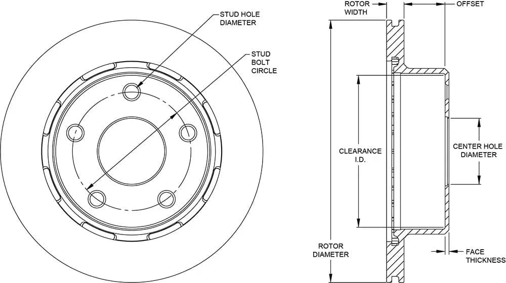 Wilwood Rotor-1.91in Offset 12.19 x .810 - 5 x 5.50