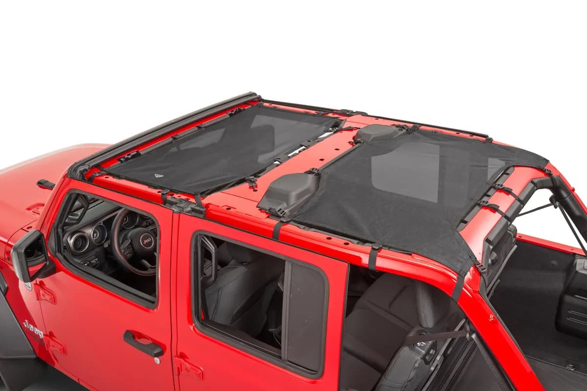 ShadeMaker Freedom Mesh Bimini Top Plus 18-2023 JLU Jeep Wrangler 4 Dr Black