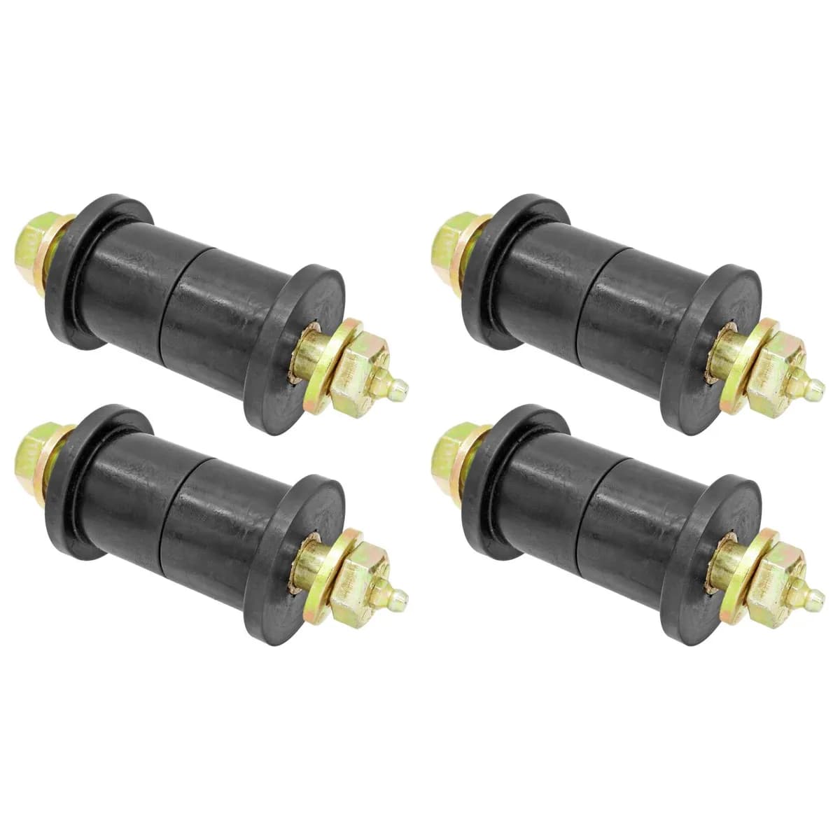 Leaf Spring Main Eye Bushing Kit 87-95 Wrangler YJ Includes Urethane Bushings Greasable Hardware Set of 4 RockJock 4x4