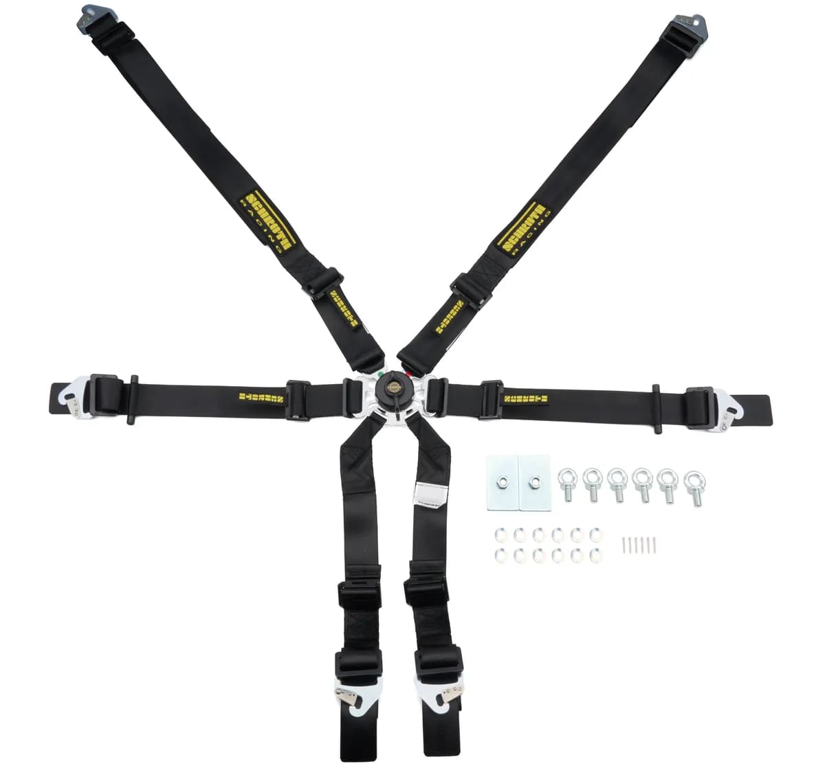 6PT Harness Flexi Black FIA Hans