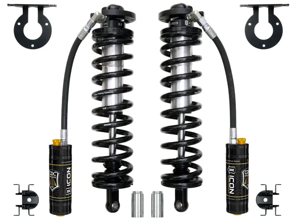 ICON 2005-2025 Ford F-250/F-350 Super Duty 4WD, 4-5.5” Lift, Front, V.S. 2.5 Series Coilover Conversion Kit, Remote Reservoir w/ CDCV