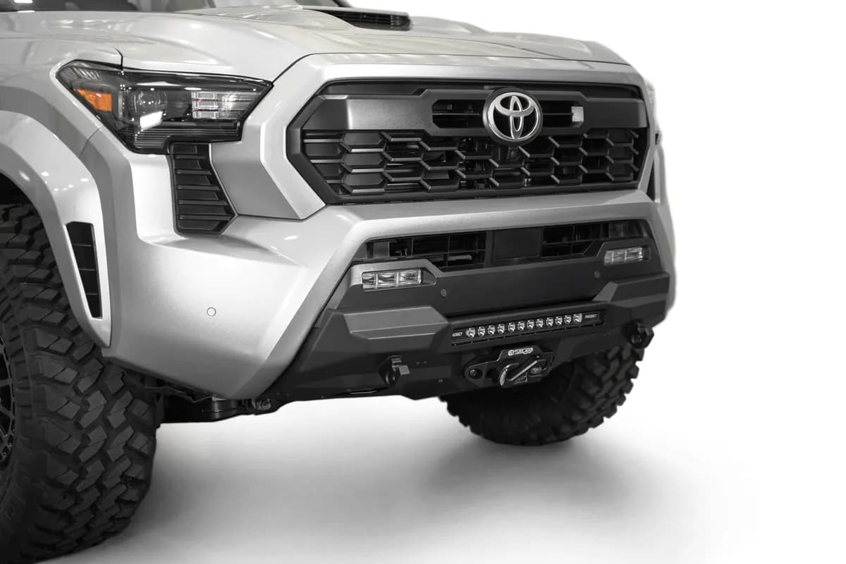 24c Tacoma Stealth Center Mount Winch Front Bumper Black
