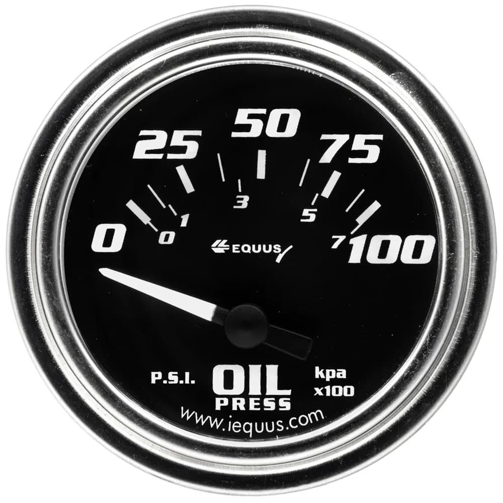 2.0 Dia Oil Pressure Gauge Chrome 0-100psi