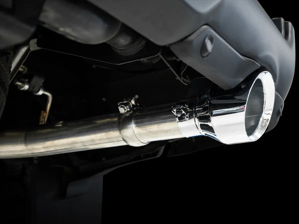 AWE 0FG Dual Rear Exit Catback Exhaust for 4th Gen RAM 1500 5.7L with bumper cutouts - Chrome Silver Tips
